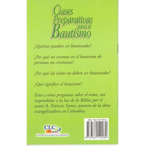 Clases Preparativas Para El Bautismo – Folleto – Librería Maranatha