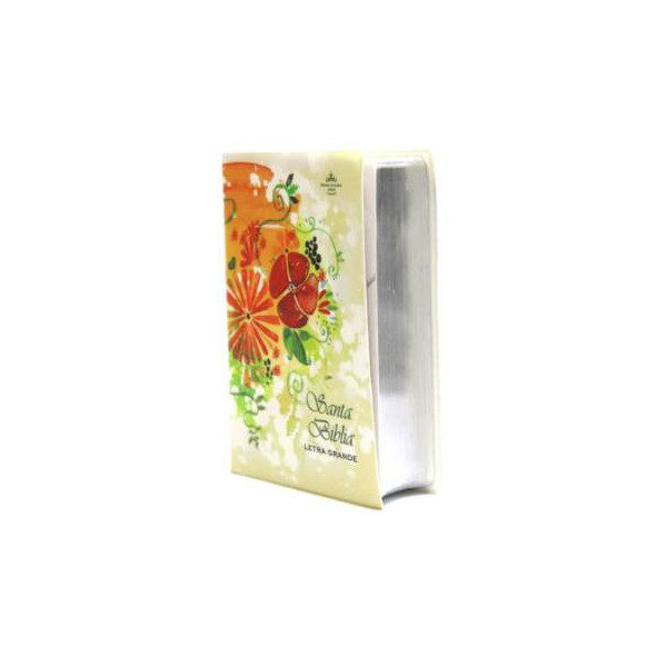 BIBLIA RV60 LG CREMA VINIL FLORAL