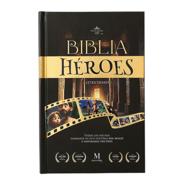 Biblia héroes RVR60 - Negra - Tapa dura