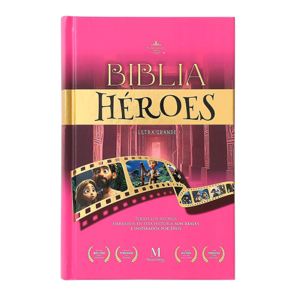 Biblia héroes RVR60 - Rosa - Tapa dura