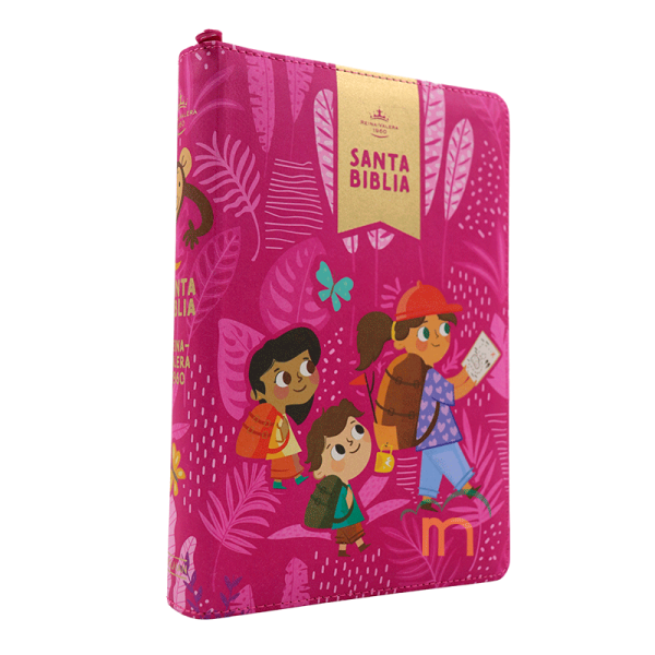 Biblia interactiva para niñas RVR60 - Rosa - Cierre - Image 3